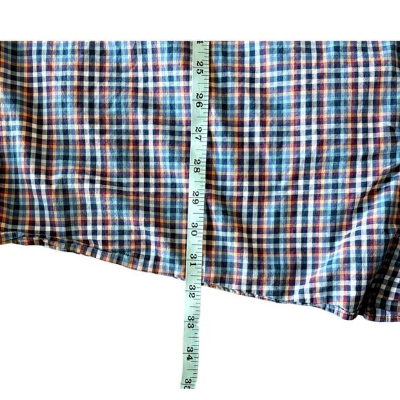 Roundtree & Yorke Blue/Red Checkered Button-Down Mens Size 3XT - Picture 4 of 5